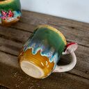 Duży kubek ceramiczny z muchomorem - Miodna łąka (ok. 500 ml) handmade