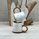 Kubek ceramiczny w margerytki 450 ml