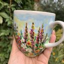 Porcelanowy kubek ręcznie malowany Polne kwiaty