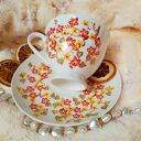 Ręcznie malowany komplet w kwiaty 200 ml