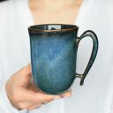 Kubek 325 ml Morski Zielony - ceramiczny handmade prezent dla niej
