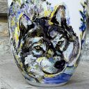 Porcelanowy kubek ręcznie malowany Zimowy Wilk 300 ml