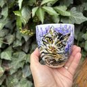 Porcelanowy kubek ręcznie malowany Kot w kocimiętce