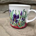 Porcelanowy kubek ręcznie malowany Irysy 250 ml