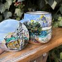 Porcelanowy kubek z zaparzaczem 500 ml - Nad Bałtykiem