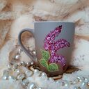 Kubek z bzami - ręcznie malowana porcelana 300 ml