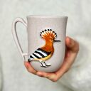 Kubek Ceramiczny Ptak Dudek Ręcznie Malowany 300ml