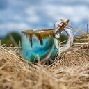 Handmade Kubek z grzybkami | Psychodelki Zielone poszycie | ok 380 ml (3) Kapelusz d