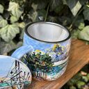 Porcelanowy kubek z zaparzaczem 500 ml - Nad Bałtykiem