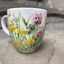 Porcelanowy kubek ręcznie malowany Łąka