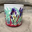 Porcelanowy kubek ręcznie malowany Irysy 250 ml