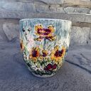 Porcelanowy kubek ręcznie malowany - Polne Kwiaty (300 ml)