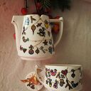 Ręcznie malowany zestaw filiżanka z czajniczkiem tea for one DECOR