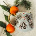 ręcznie malowany świąteczny kubek porcelanowy PIERNIK