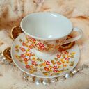 Ręcznie malowany komplet w kwiaty 200 ml