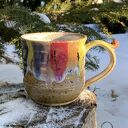 Duży kolorowy kubek ceramiczny 450 ml