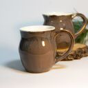 2 szt Porcelanowe kubki Czekoladowy fiolet, 350 ml | Handmade