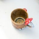 Duży kubek z muchomorem handmade - nakrapiana jesień, ok. 480 ml