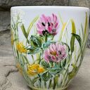 Porcelanowy kubek ręcznie malowany Łąka - 300 ml