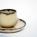 kubki handmade filiżanka coco z talerzykiem na espresso albo małą czarną kawę