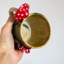 Duży kubek z muchomorem - ceramika handmade, ok. 550 ml