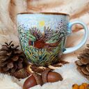 Ręcznie malowany bażant i dzikie jabłonie kubek 480 ml