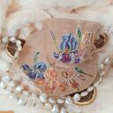 Irysy - ręcznie malowany komplet kubków z porcelany (ok. 250 ml)