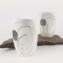 Ręcznie malowany kubeczek do kawy z porcelany - bez ucha (150 ml)