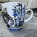 Porcelanowy kubek ręcznie malowany Zimowy Wilk 300 ml