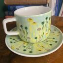 Ręcznie malowana filiżanka porcelanowa Łąka 280 ml