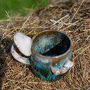 Handmade Kubek z grzybkami | Psychodelki Zielone poszycie | ok 380 ml (3) Kapelusz d