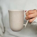 Kubek dla Babci Elegancki Kremowy Złoty Napis Babcia Ceramiczny 300ml