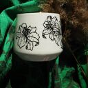 Ręcznie malowany porcelanowy kubek LILIA z motywem lilii
