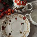 filiżanka i imbryk komplet do herbaty tea for one ŚWIĄTECZNA KARUZELA