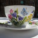 Ręcznie malowany zestaw filiżanka ze spodkiem ŁĄKA