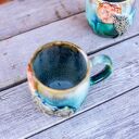 Ręcznie robiony kubek ceramiczny z wilkiem - duży ok. 420 ml