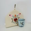 Haftowany ocieplacz - osłonka na dzbanek, kubek i czajnik 32 x 26 cm
