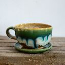 Ceramiczna filiżanka z figurką Sowy Płomykówki - Miodna łąka na prezent ok 310 ml