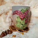 Bzy. Ręcznie malowany kubek 300 ml z porcelany