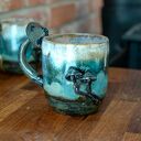 Duży kubek z grzybkami handmade | Forest moss | ok 500 ml ciemne (2)