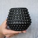 Kubek Ceramiczny Bąbelki Czarny Mat 350ml
