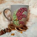 Bzy. Ręcznie malowany kubek 300 ml z porcelany