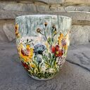 Porcelanowy kubek ręcznie malowany - Polne Kwiaty (300 ml)