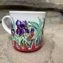 Porcelanowy kubek ręcznie malowany Irysy 250 ml