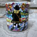 Porcelanowy kubek ręcznie malowany Jesień w parku