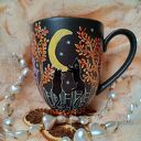 Księżycowe koty ręcznie malowany kubek 300 ml