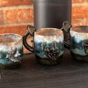 Duży kubek z grzybkami handmade | Forest moss | ok 500 ml ciemne (2)