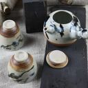 Komplet - czajniczek i czarki z pieca na drewno