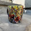 Porcelanowy kubek ręcznie malowany Maki 350 ml