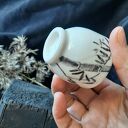 Porcelanowa czarka do sake Bambusy 40 ml - styl japoński suibokuga